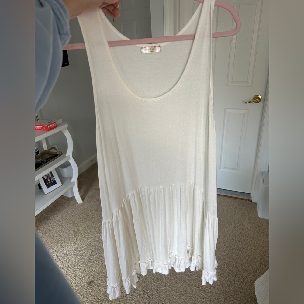 White Flowy Short Dress by Altard State